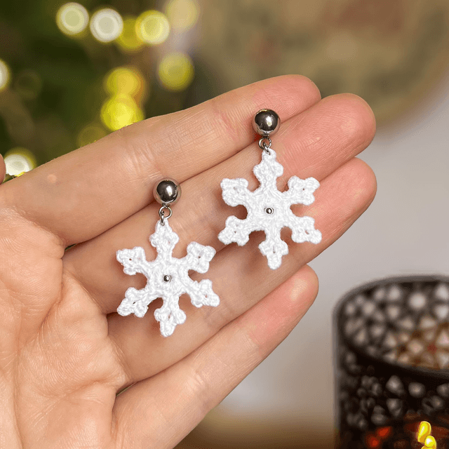 Petites boucles d’oreilles flocon de neige