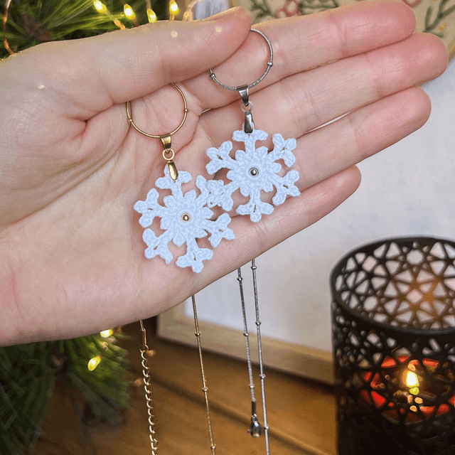 Collier avec pendentif flocon de neige