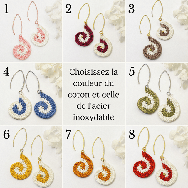 Boucles d'oreilles spirales