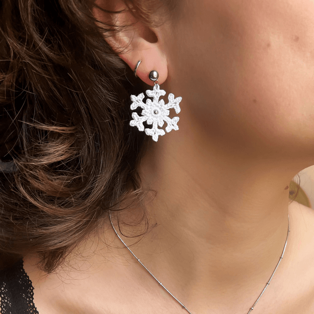 Boucles d’oreilles flocons de neige