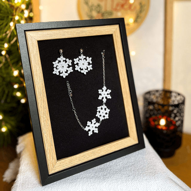 Boucles d’oreilles flocons de neige