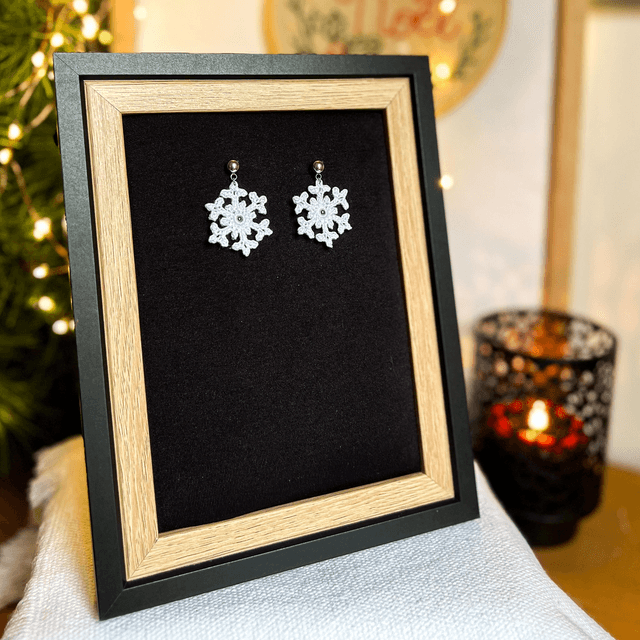 Boucles d’oreilles flocons de neige
