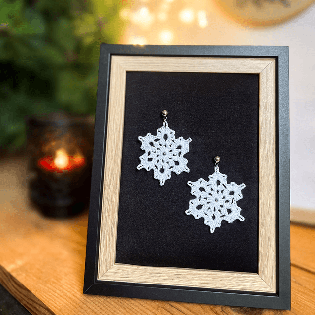 Grandes boucles d’oreilles flocons