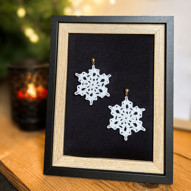 Grandes boucles d’oreilles flocons
