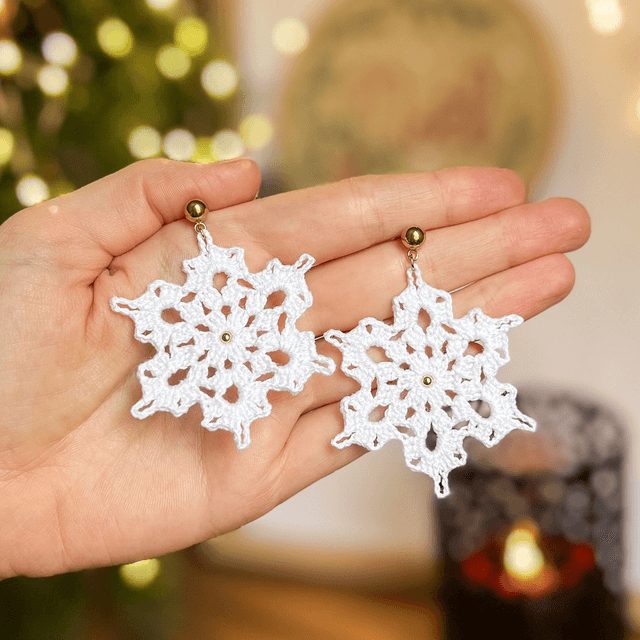 Grandes boucles d’oreilles flocons