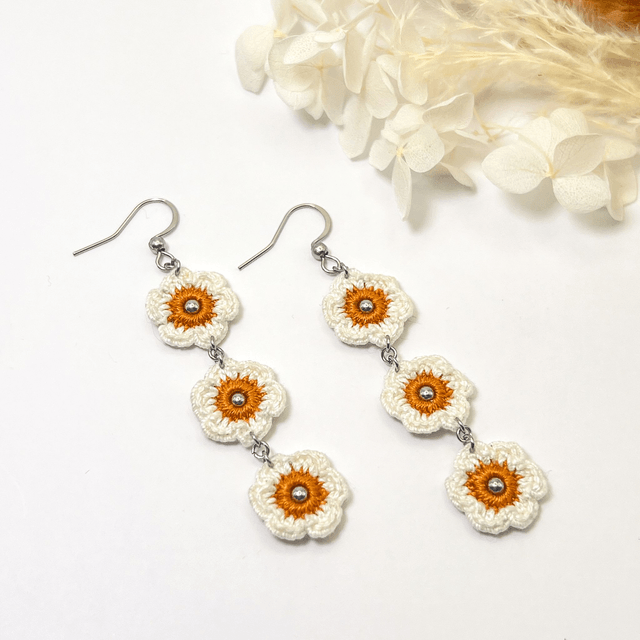 Longues boucles d’oreilles terracotta
