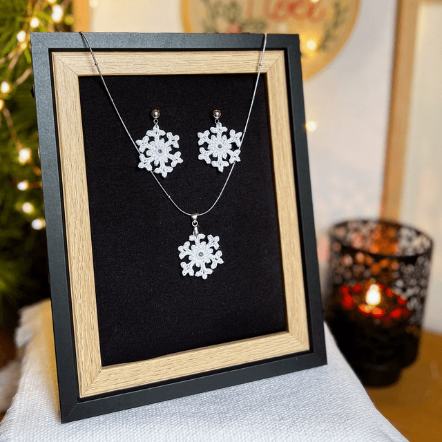 Boucles d’oreilles flocons de neige
