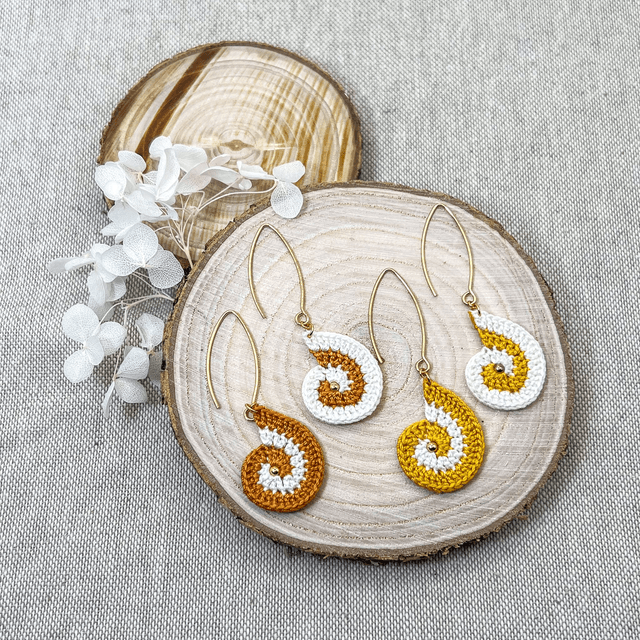 Boucles d'oreilles spirales