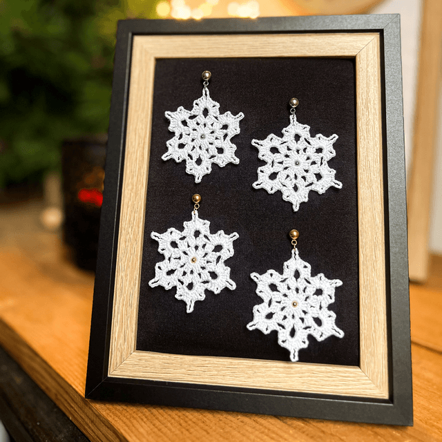Grandes boucles d’oreilles flocons