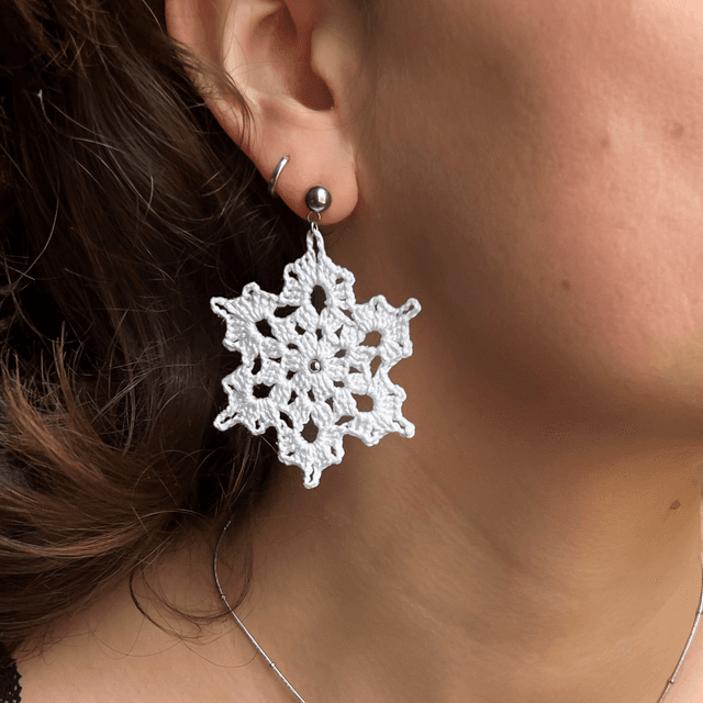 Grandes boucles d’oreilles flocons
